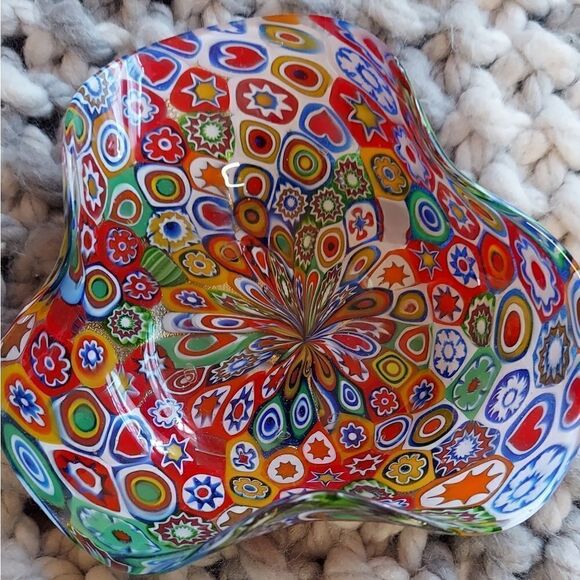 Murano Glass Millefiori Decorative Bowl